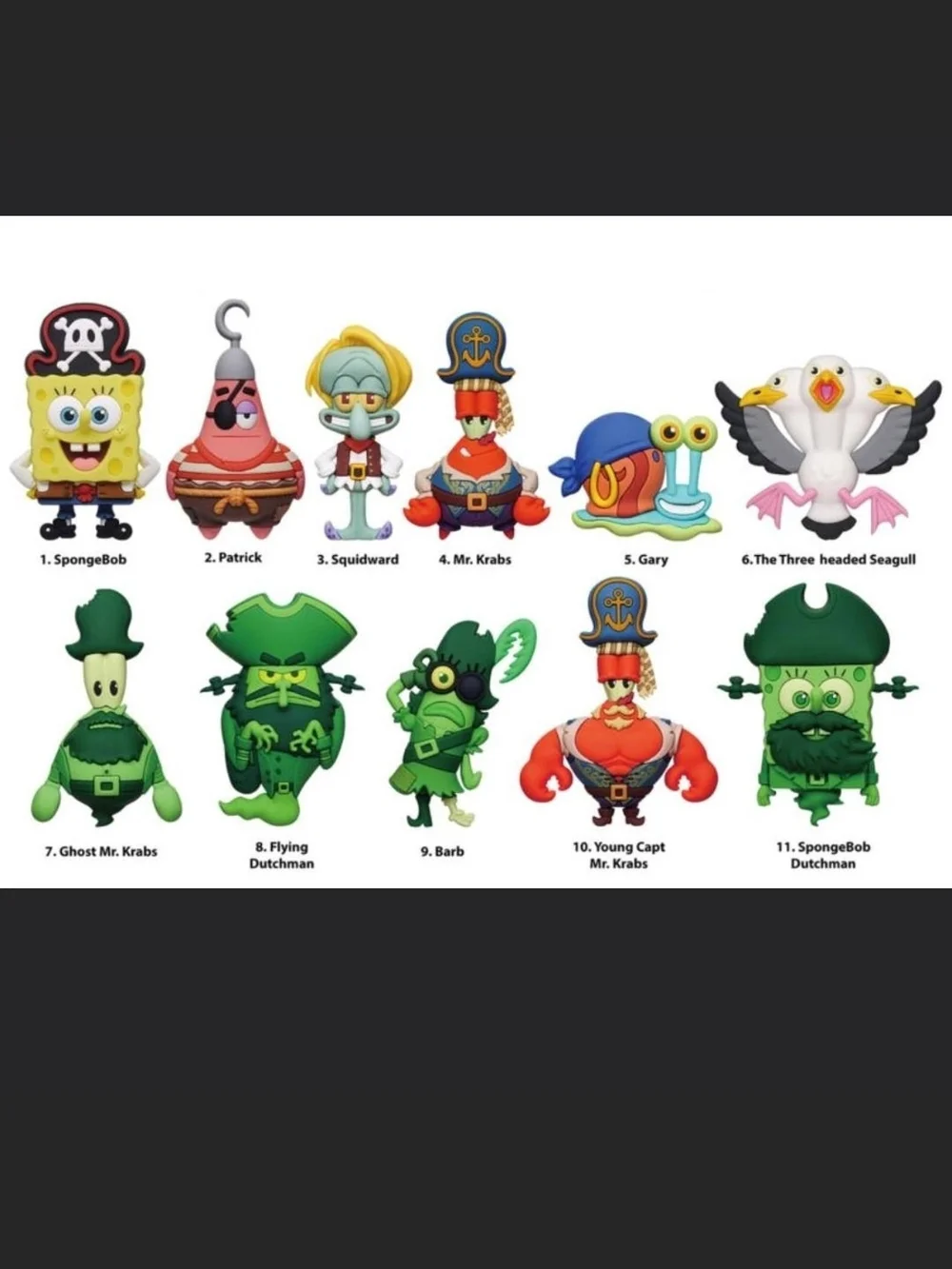 SpongeBob Squarepants Green Pirate Sponge Keychain Clip